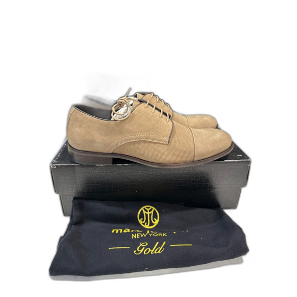 NIB Marc Jacobs Gold Downing St Taupe Men's Lace up Oxford Size 8 - Picture 1 of 8